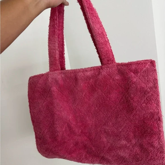 Vintage- CHANEL CC Towel Pink Terry Cloth - BEACH BAG - Picture 3 of 6
